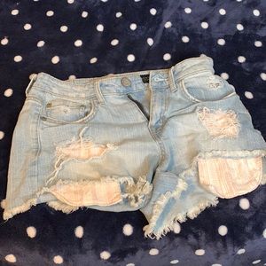 AERO jean shorts cute pink touches within for a design
